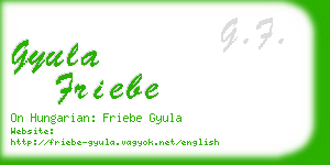 gyula friebe business card